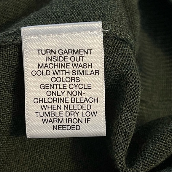 NWT Daniel Cremieux Men Signature V-Neck 100% Merino wool sweater Moss green XL - Picture 5 of 9